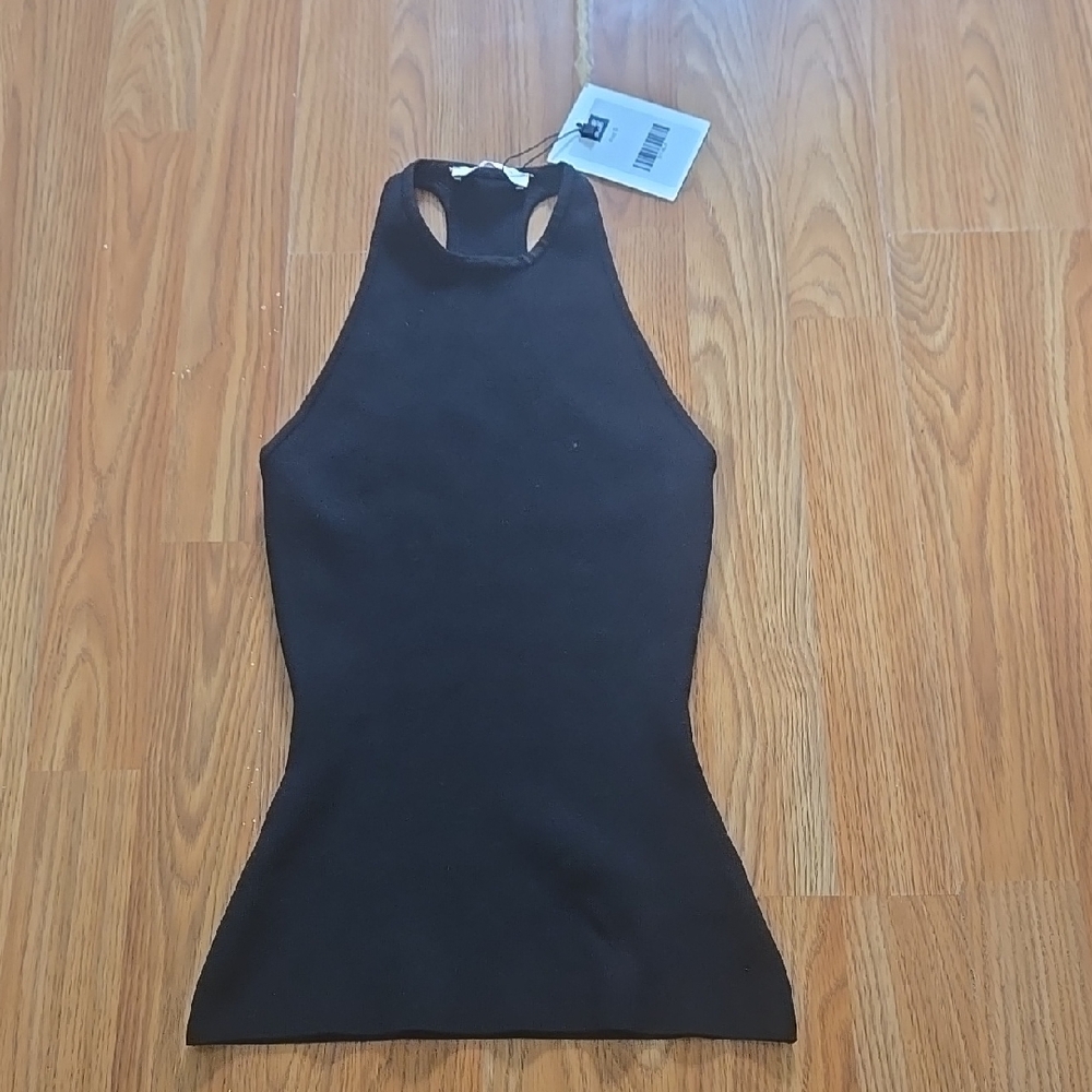 NEW De Rococo Rib Black Tank Size Small Black